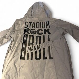 Men's Gray Stadium Rock and Roll Raincoat